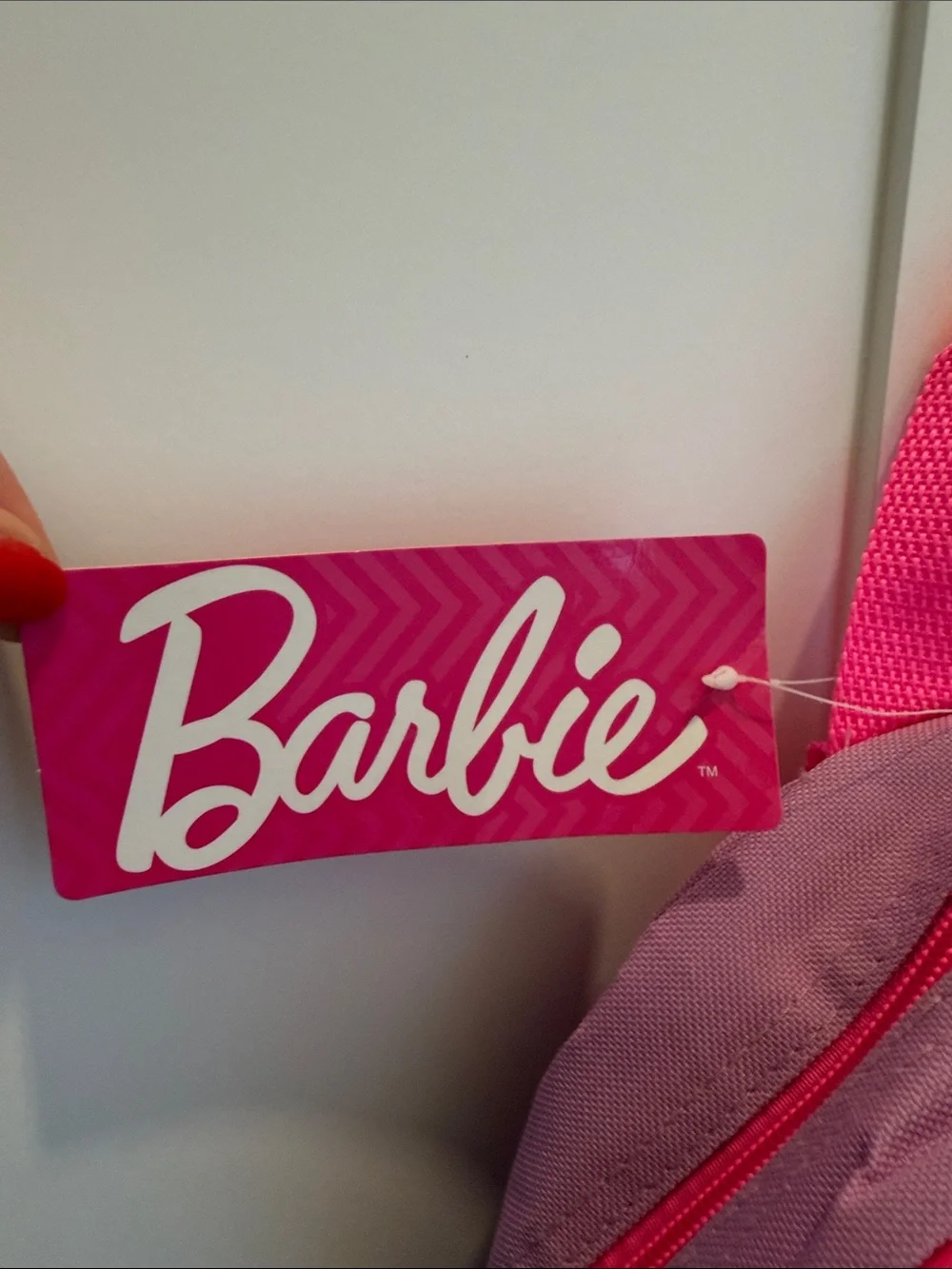 NWT Barbie Pink Kids Backpack with Blonde Doll Graphic